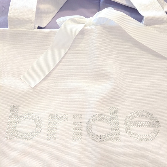 Bride to Be White Tote /New - Picture 2 of 3